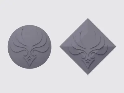 Anemo element - Vision rune 3D print model