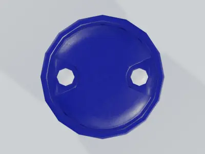 Plastic Tight Head Drum 120L Low-poly 3D model