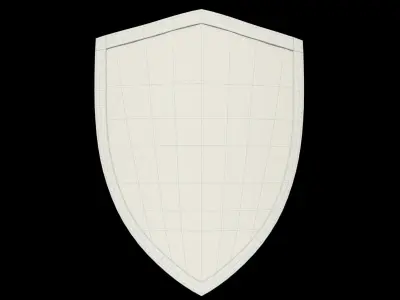 Wooden shield Low-poly 3D model buy