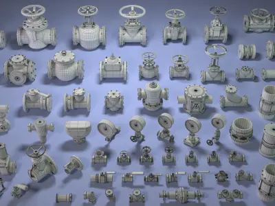 Industrial Kitbash 4 - 70 pieces 3D model