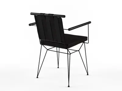Tolix metal Chair  Low-poly 3D model