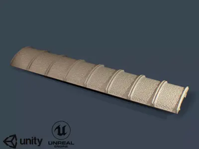 Rail Panel Low-poly 3D model