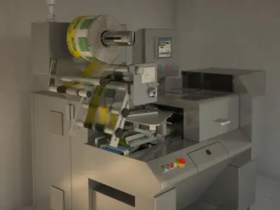 Bakery Foods Packaging Machine 3D model