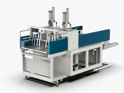Automatic Plastic T-shirt Bag Making Machine 3D model
