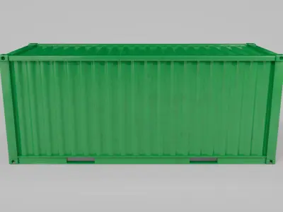 20ft Modified Shipping Container Room - Versatile Modular Space 3D model