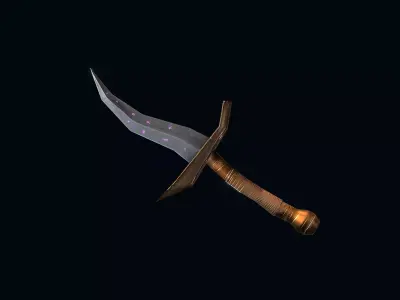 Stylized PBR Daggers Pack Low-poly 3D model
