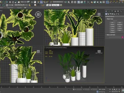 Indoor Plant Set 100 3D model