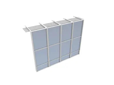 Curtain Wall SHC Quick Office LM Low-poly 3D model