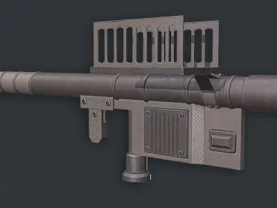 Rocket Launcher Game Ready 3   Low-poly 3D model