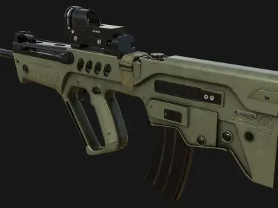 IWI Tavor TAR-21 Low-poly 3D model