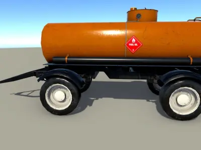 Water Tanki Trolley Low-poly 3D model