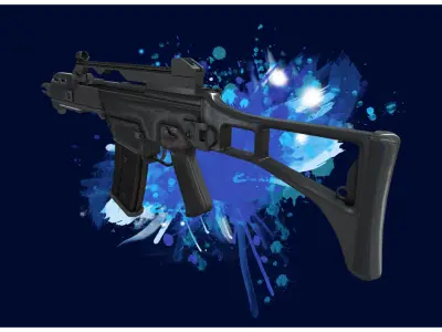 RIFLE 3 - G36 Assualt Rifle - 4K Game Ready Low-poly 3D model