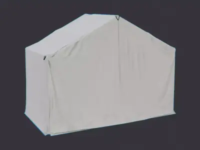 Military FOB Tent Cap Exterior Shelter Low-poly 3D model