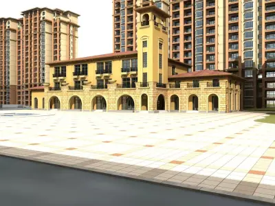 Multi Residential 3D model 9