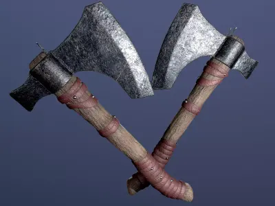 Battel Axe Low-poly 3D model purchase