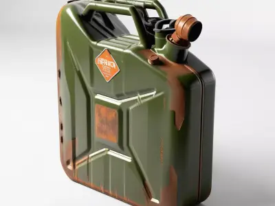 Weathered Military Jerry Can Prop 3D model
