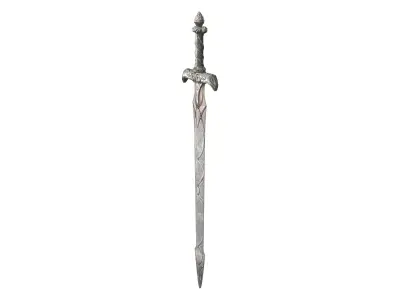 Warriors Long Medieval Long Fantasy Big Fantasy Sword Low-poly 3D model
