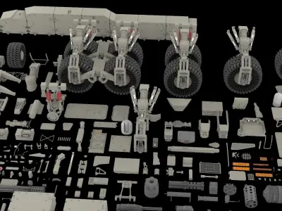 Mechanics collection 2 Kitbash 3D model