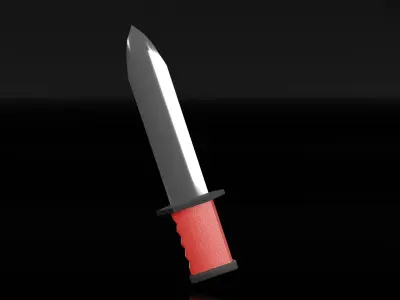 Zombie Knife Low-poly 3D model