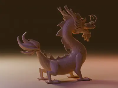 chinese dragon 3D print model