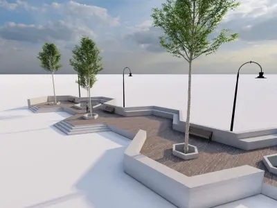 public park-Private Park Landscape 3D model order