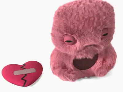 Plush Alien Toys Collection 3D model