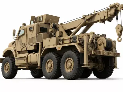 Military Armored Recovery Vehicle 3D model