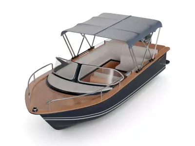 Electric Motorboat 3D model