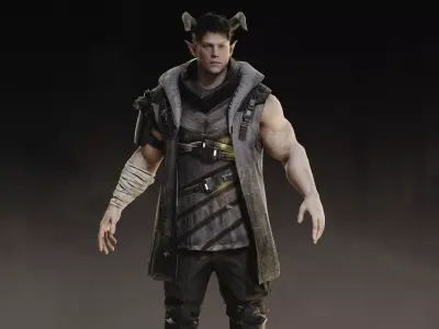 Sarkaz Mercenary Warrior Low-poly 3D model