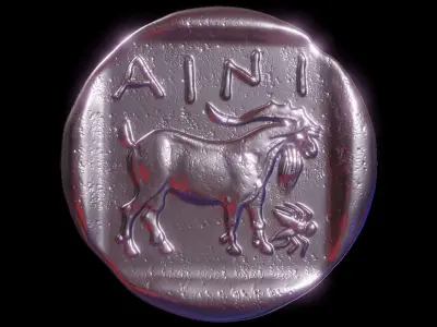 ancient coin print model 3D print model