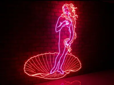 The birth of Venus in Neon Free 3D model