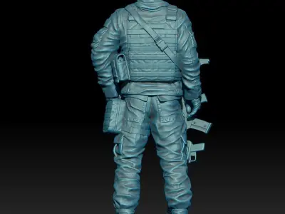 SPANISH SOLDIER IN AFGHANISTAN 02 3D print model