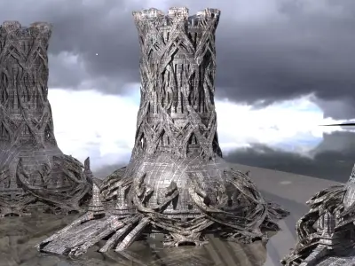 Avalon Great Tower kitbash 1 3D model