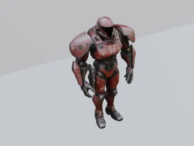 Soviet Sci-Fi militar characters pack 3D model