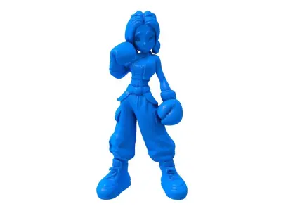 boxing -  boxing stl -  boxing character -  female boxer  3D print model