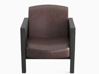 Modern Leather Armchair 03 3D model