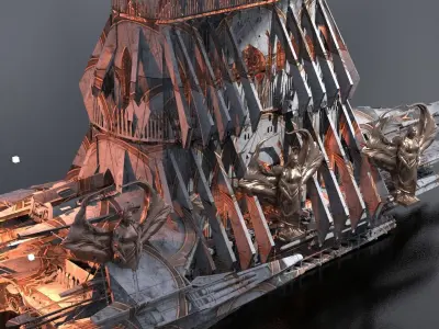 Lancelot raider Airship 1 3D model