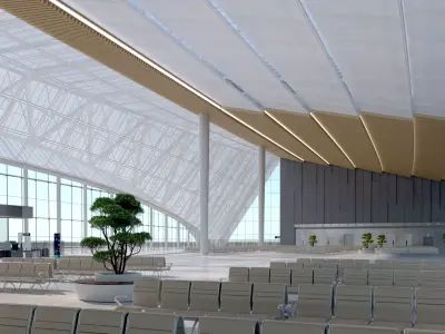 Airport building 3D model