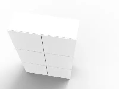 Modern Cabinet Low-poly 3D model