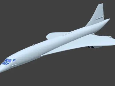 concorde airliner sst 3D print model