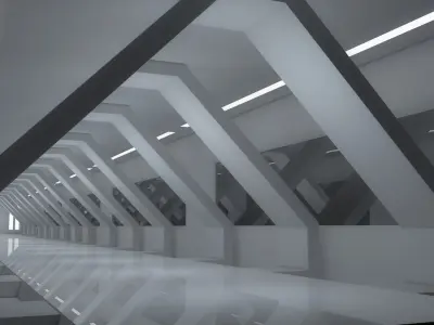 Sci Fi Tunnel 3D model 58
