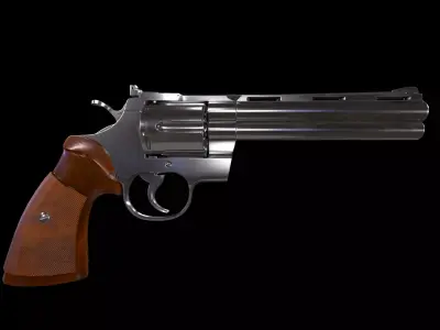 Colt Python Pistol Low-poly 3D model