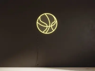Basketball neon Free 3D model