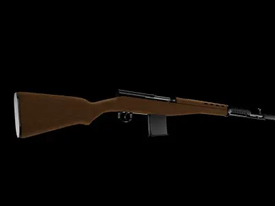 SVT-40 Rifle Free 3D model