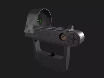 OKP7 Optic Sight Game-Ready PBR Model Low-poly 3D model