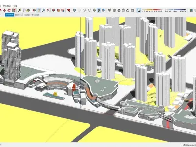 Sketchup Commercial Office Complex F2 3D model