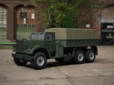 Low-poly Army Truck Low-poly 3D model
