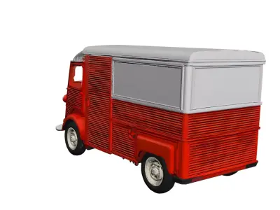 1955 Citroen Type H Classic Vintage Delivery Van 3D model