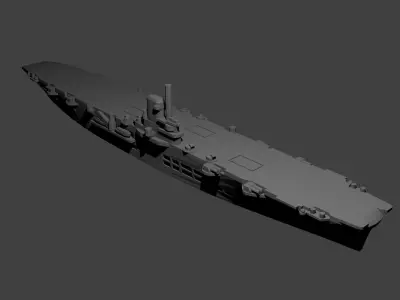 British Miniature WWII Warship Collection 3D print model