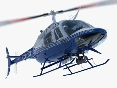 Bell Jetranger 206 Los Angeles Police Helicopter 3D model